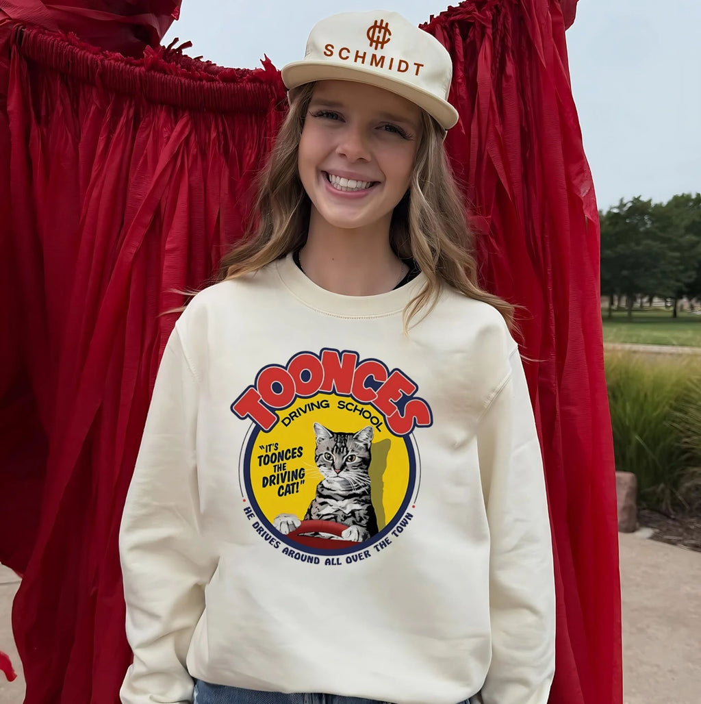 Toonces driving school it’s toonces the driving cat he drives around all over the town shirt