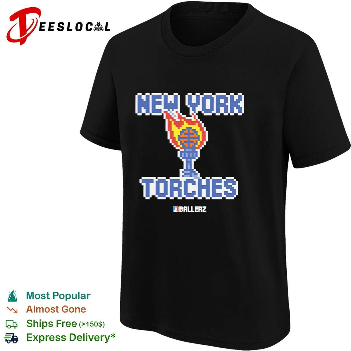 Ballerz New York Torches basketball pixel art Unisex