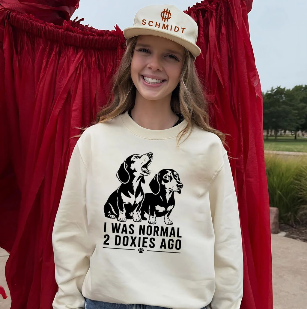 I was normal 2 Doxies ago graphic dog shirt Unisex