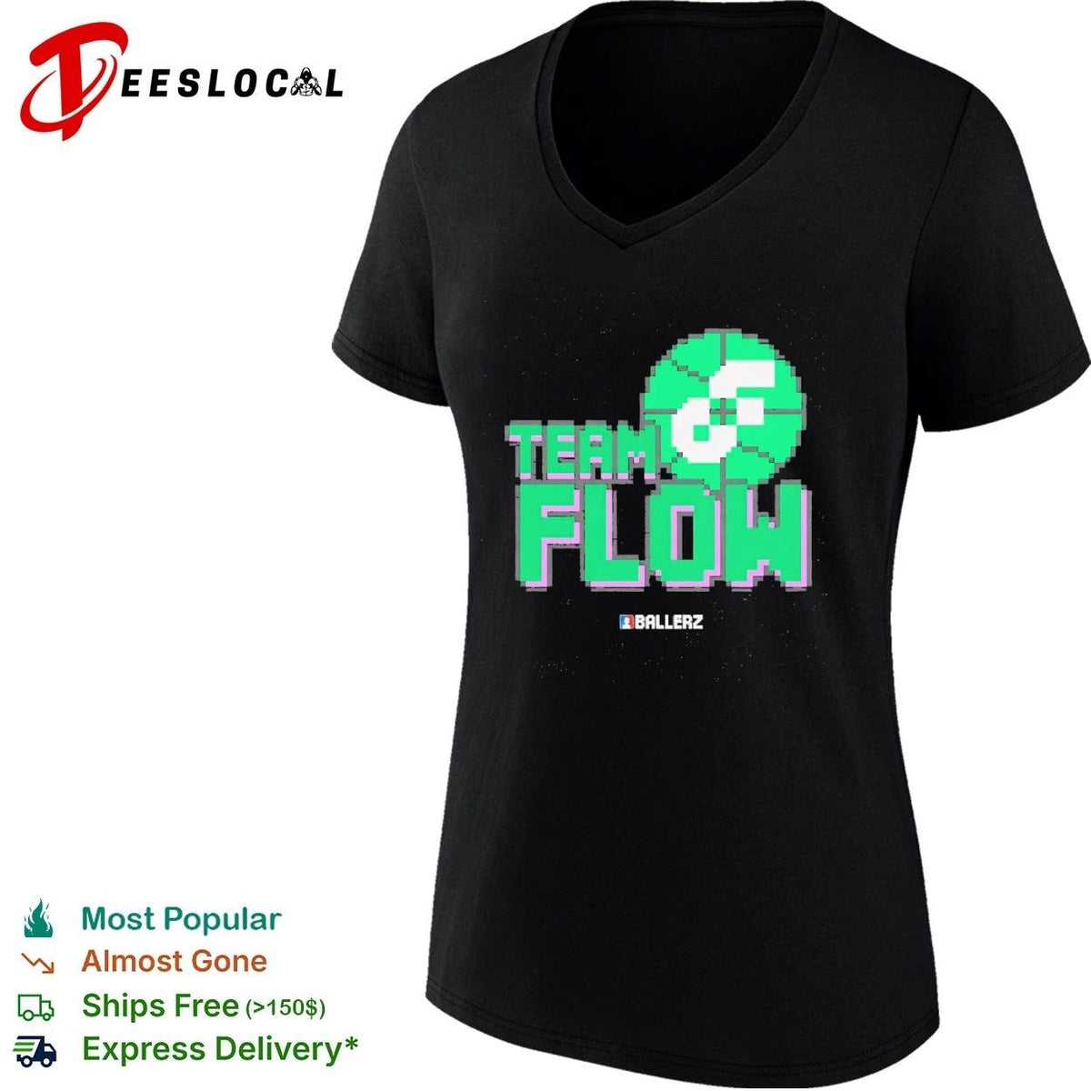 Team Flow Ballerz basketball pixel art Unisex