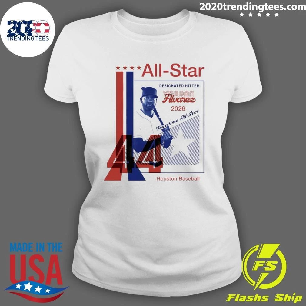 Yordan Alvarez Houston Astros 44 Baseball First Time All-star 2026 Second Base Shirt