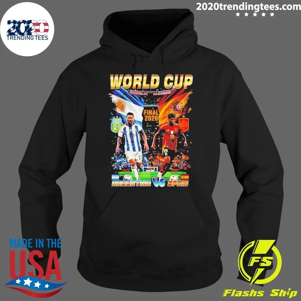 Spain Vs Argentina Flags World Cup 2026 Final Match Shirt