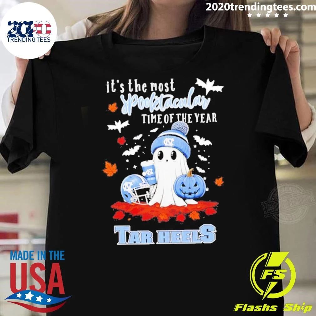 Ghost Halloween 2026 North Carolina Tar Heels It’s The Most Spooktacular Time Of The Year Shirt