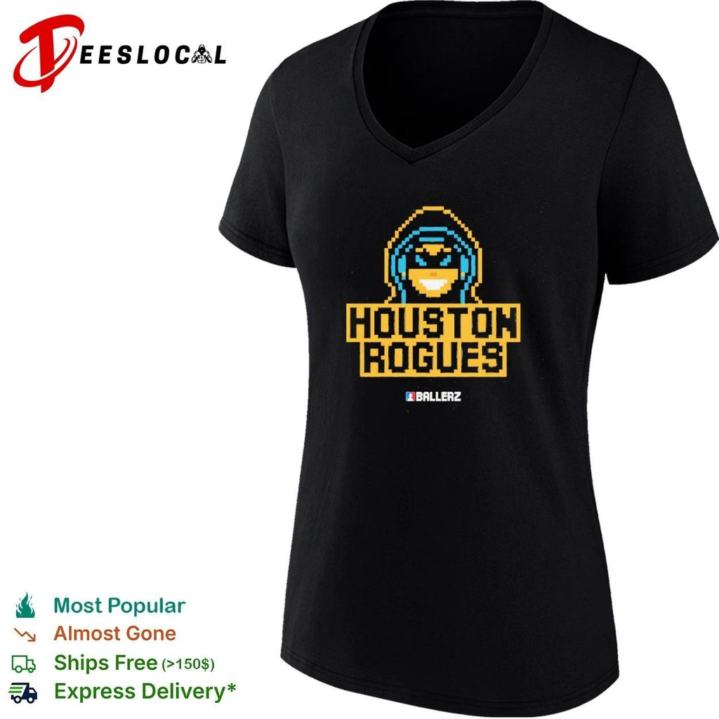Houston Rogues Ballerz Pixel Art Gaming Unisex