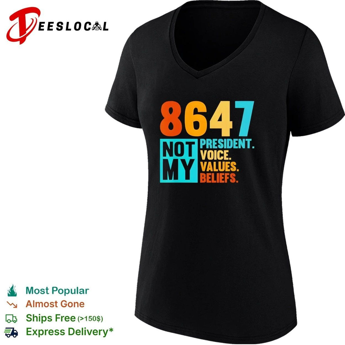 8647 Not My President Voice Values Beliefs Unisex