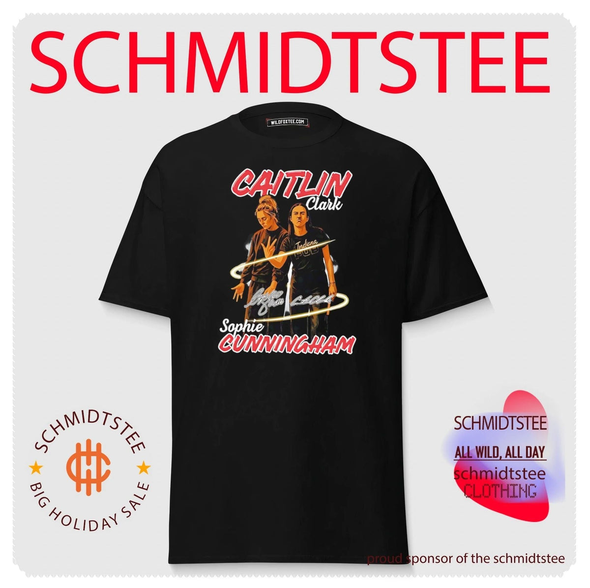 Indiana Fever Sophie Cunningham and Caitlin Clark illustration signature shirt Unisex
