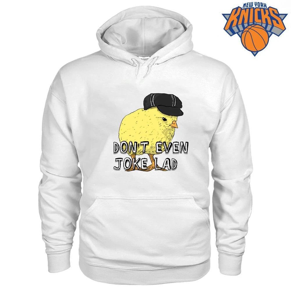 Dont Even Joke Lad Grumpy Yellow Chick Wearing Newsboy Cap Funny Meme Shirt Unisex