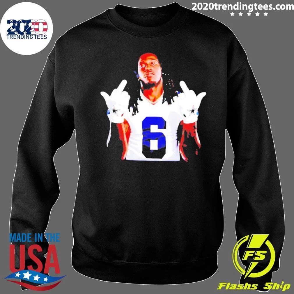 CeeDee Lamb Dallas Cowboys Football Middle Finger Smoking Shirt