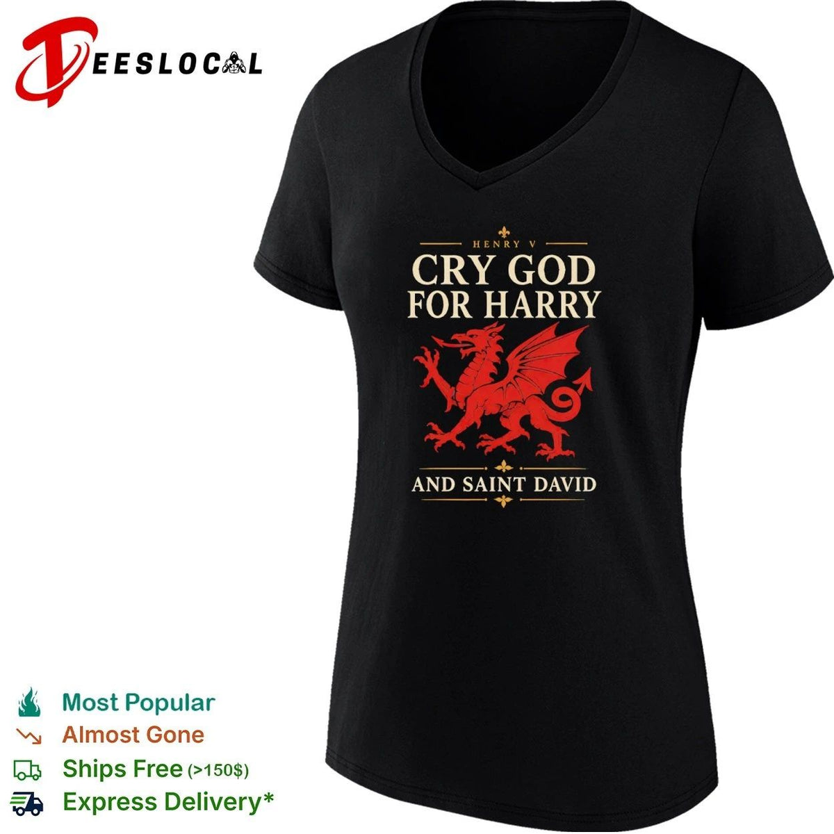 Henry V Cry God for Harry and Saint David Unisex
