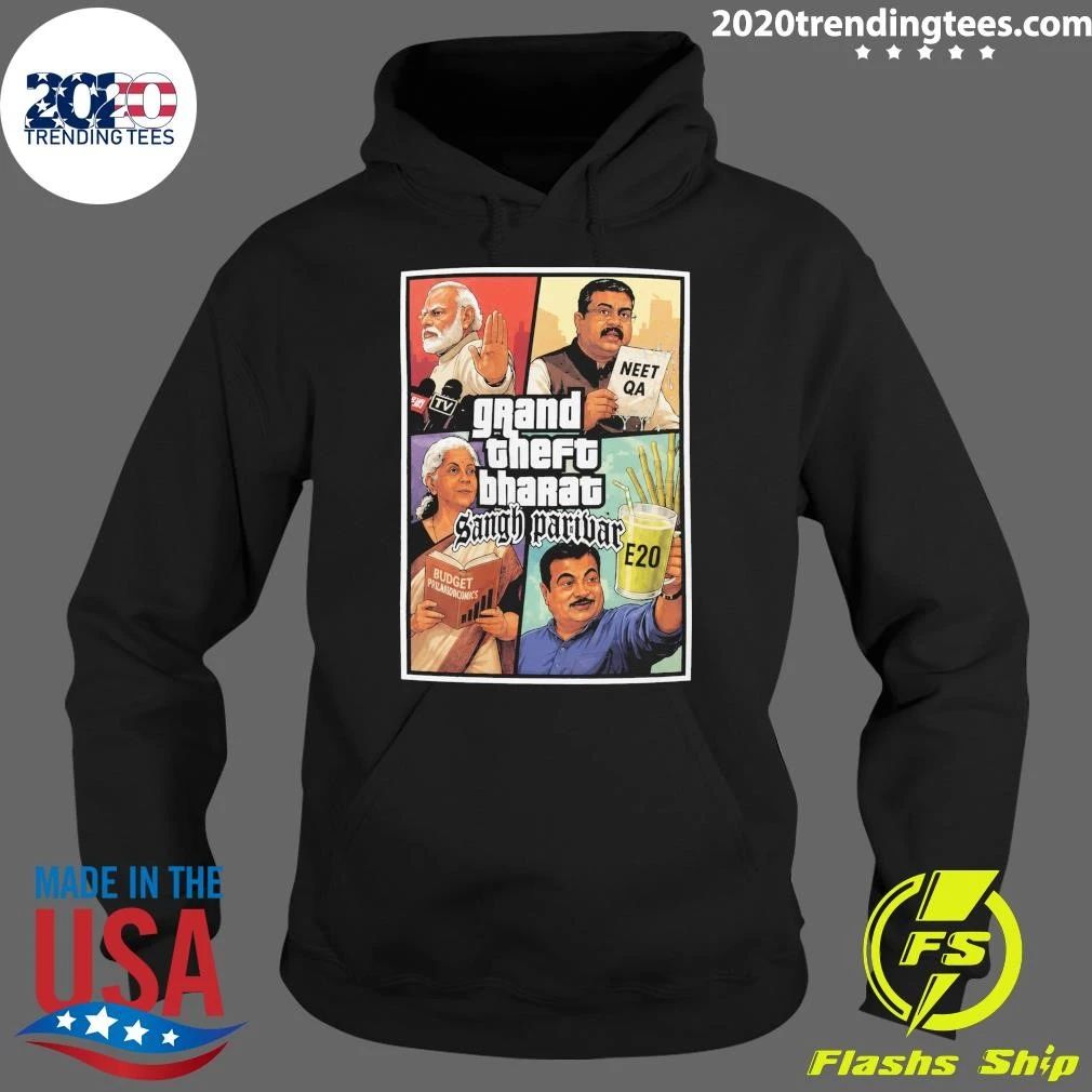 Back Grand Theft Bharat Sangh Parivar Shirt