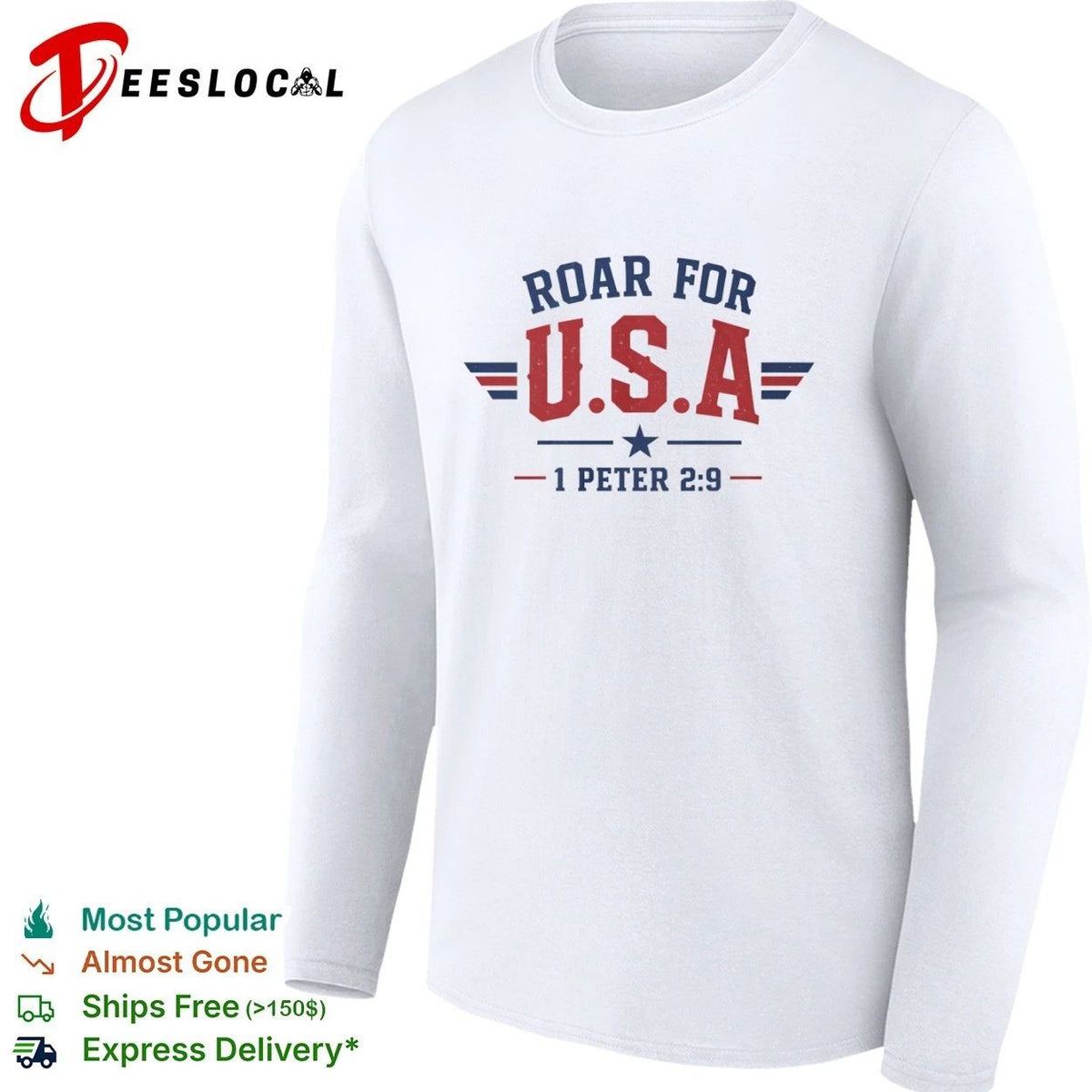 Roar for USA 1 Peter 2 9 Patriotic Unisex