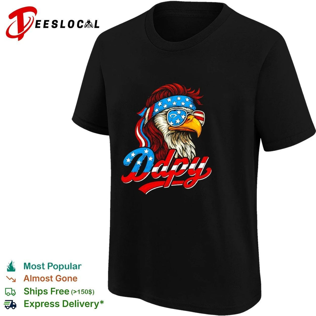 America Ddpy Eagle Mullet Sunglasses patriotic Unisex