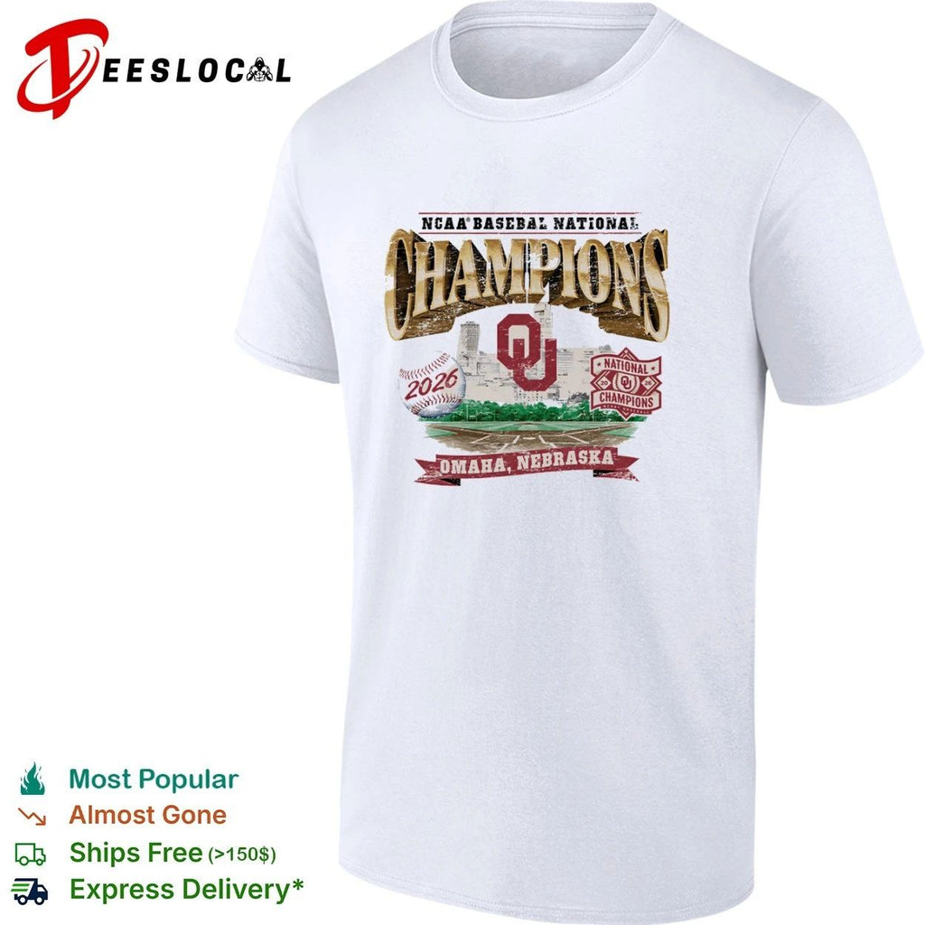 Oklahoma Sooners NCAA Baseball National Champions 2026 Omaha Nebraska Unisex