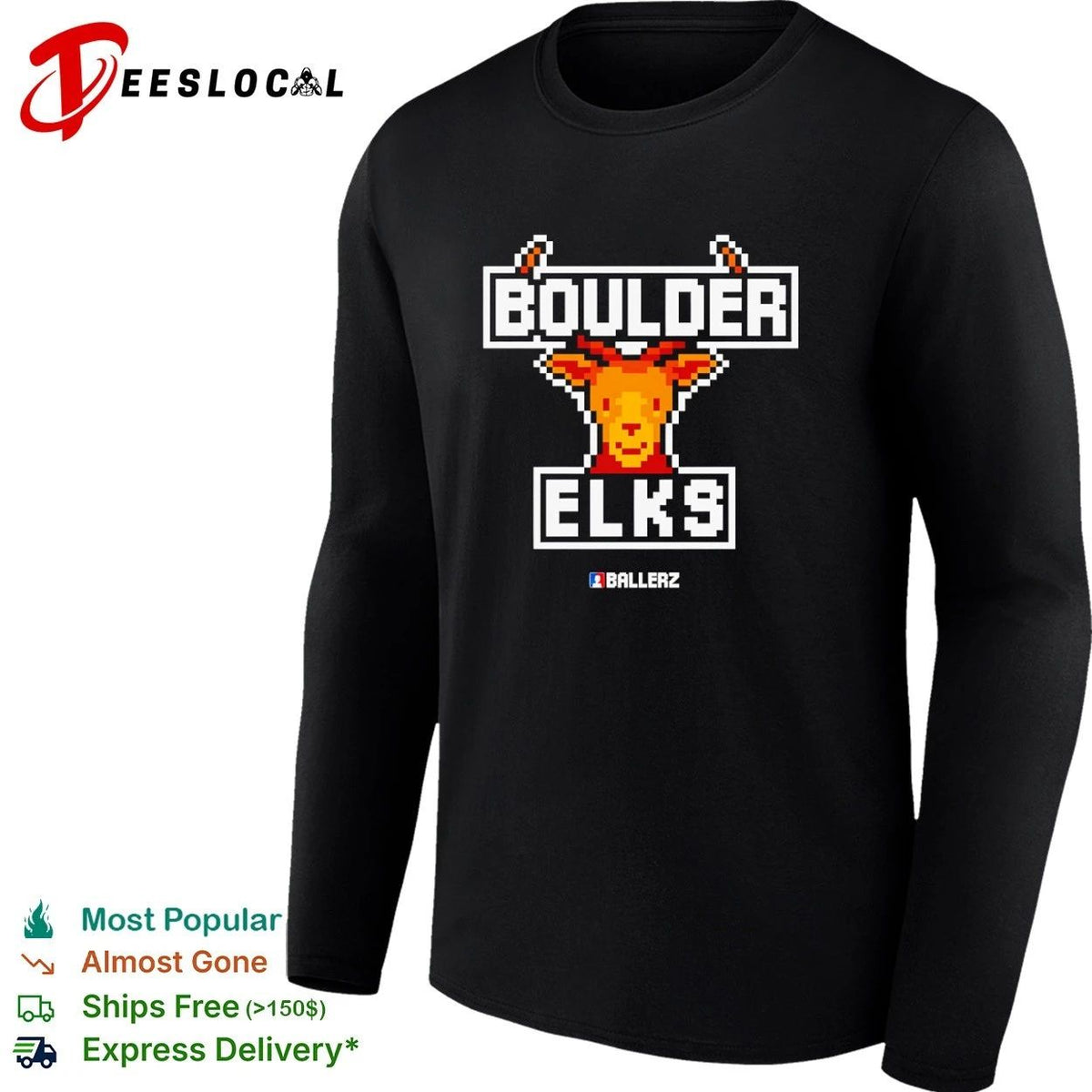 Boulder Elks Ballerz pixel art sports team Unisex