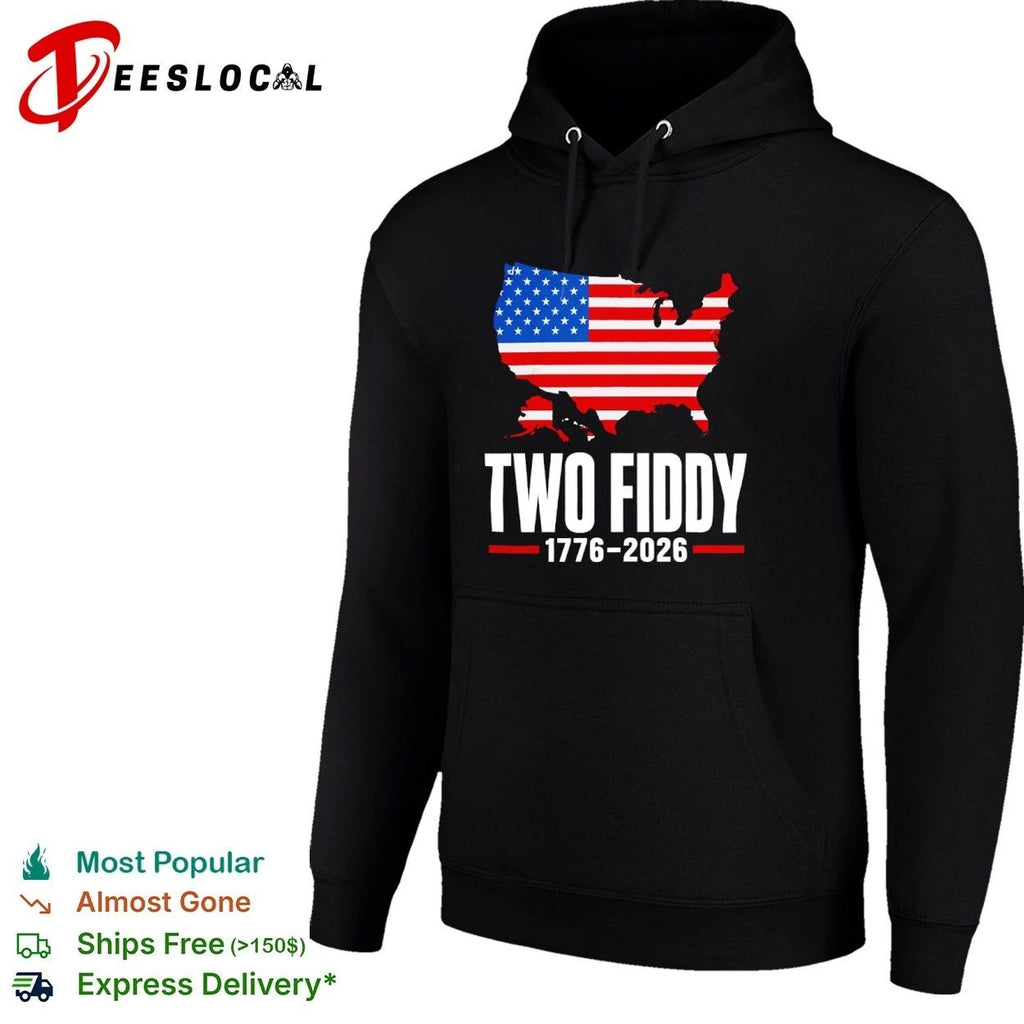 Two Fiddy 1776-2026 United States Map American Flag Unisex