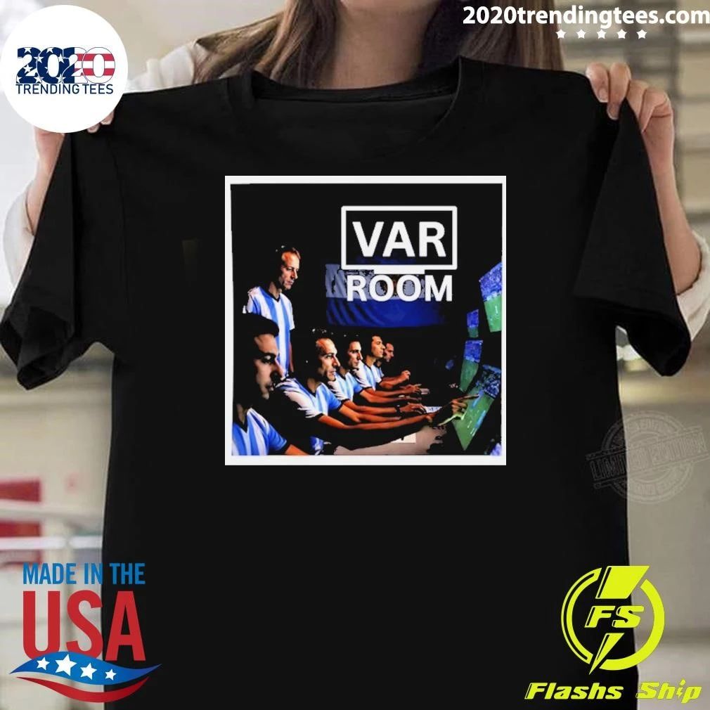 Var Room Argentina Soccer Football Referee Shirt