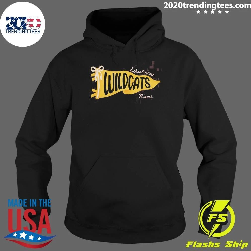 Wildcats Personalized School Spirit Back To School Teacher Student Mascot Team Shirt