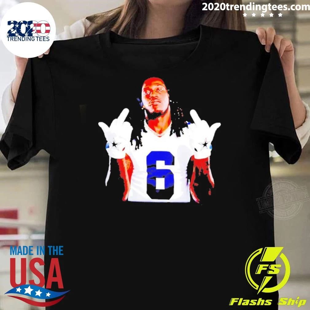 CeeDee Lamb Dallas Cowboys Football Middle Finger Smoking Shirt
