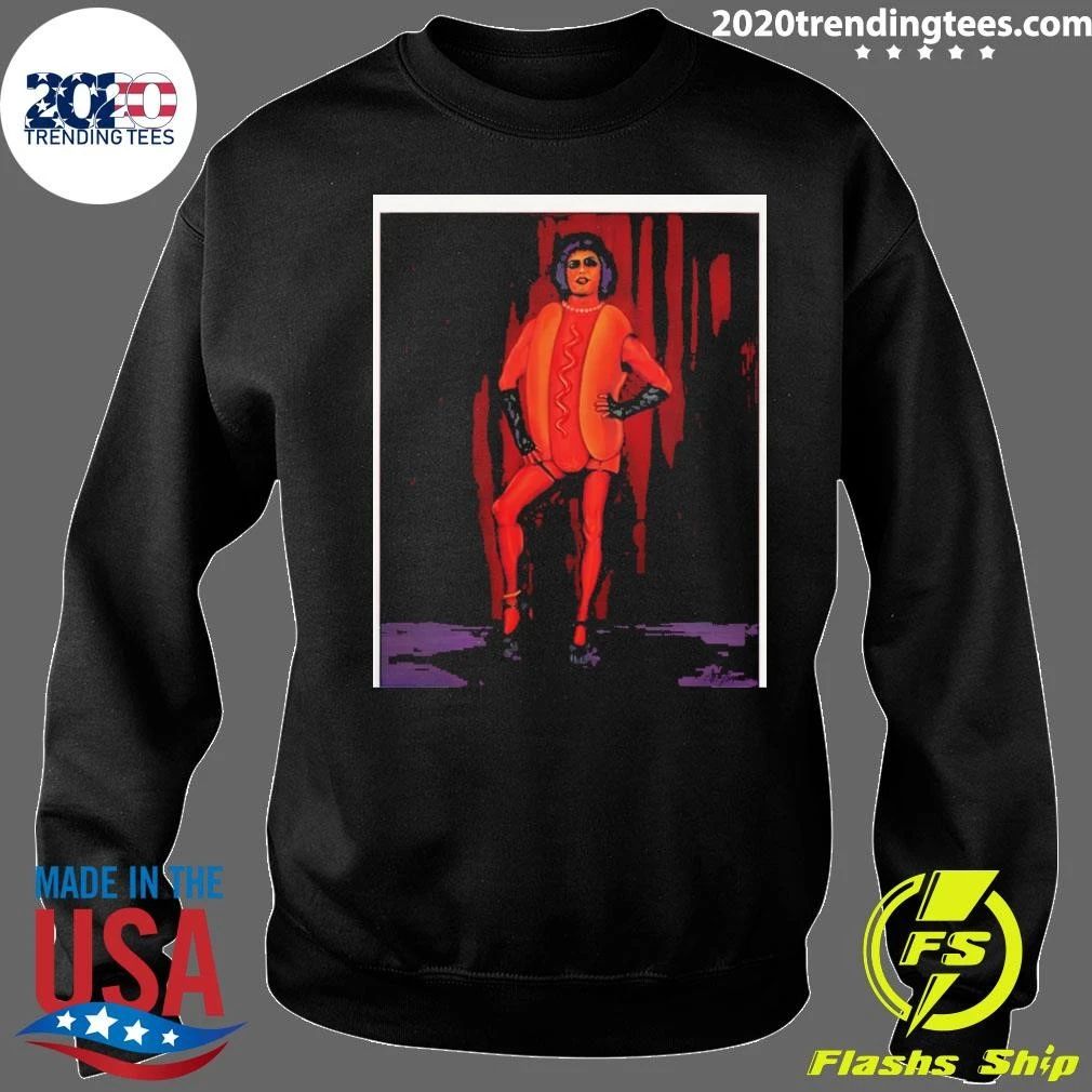 Dr. Frank-N-Furter Tim Curry Hot Dog Art shirt