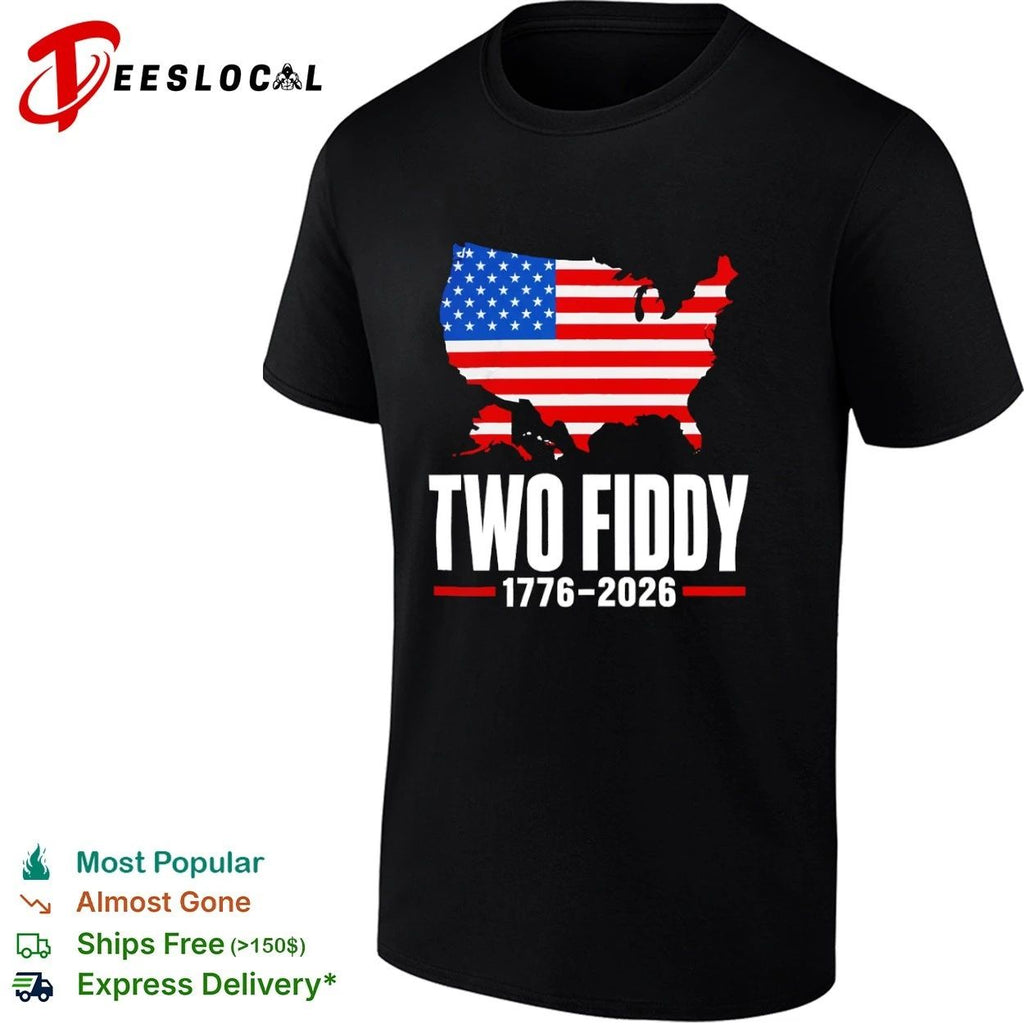 Two Fiddy 1776-2026 United States Map American Flag Unisex