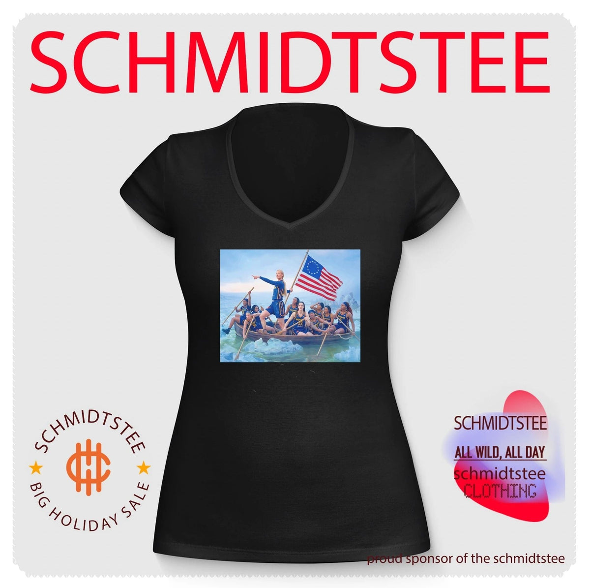 Indiana Fever Sophie Cunningham pointing meme Washington Crossing the Delaware parody shirt