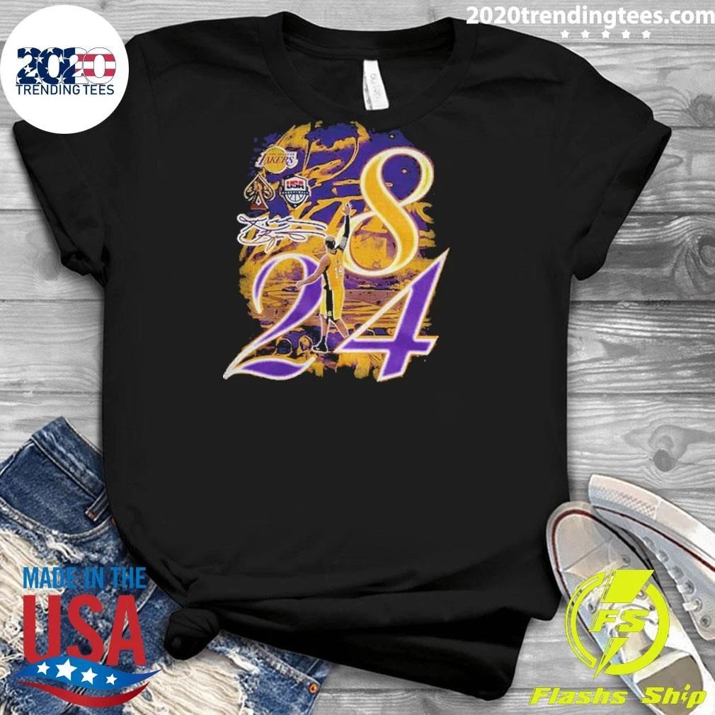 Kobe Bryant Los Angeles Lakers Usa Basketball 8 24 Signature Shirt