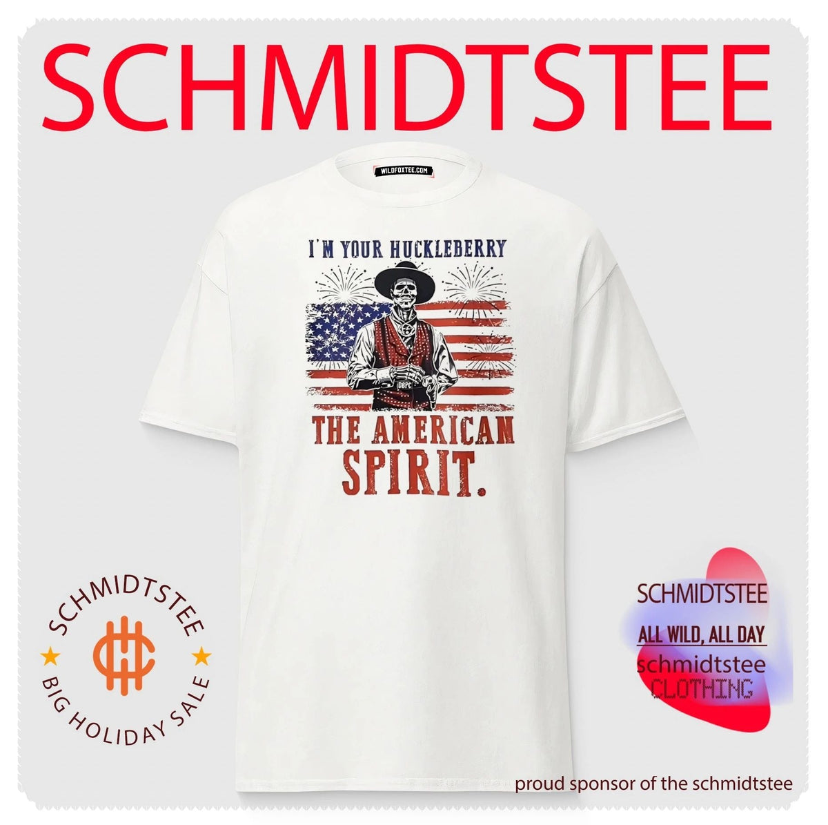 I’m your huckleberry the American spirit American flag shirt Unisex