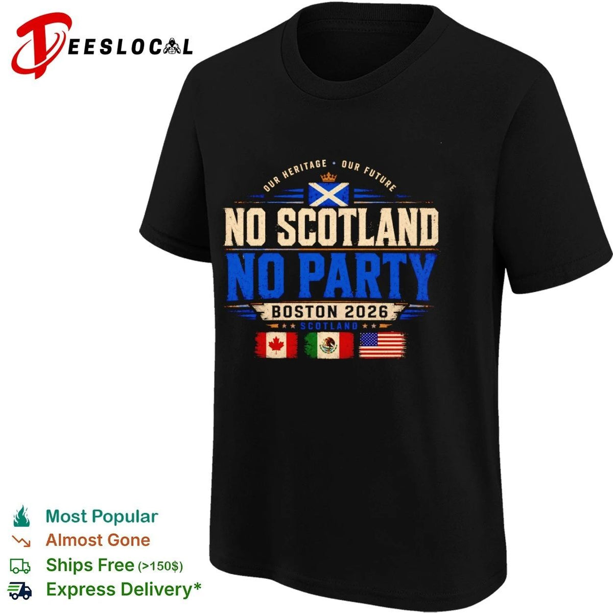 Our Heritage Our Future No Scotland No Party Boston 2026 Unisex
