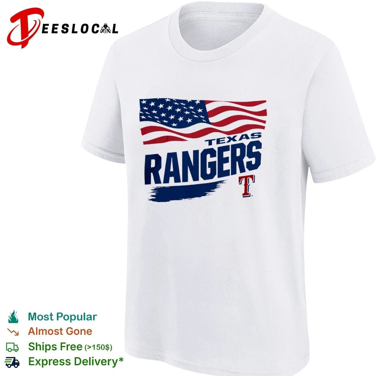 Texas Rangers Waving Flag Texas Rangers Starter Unisex