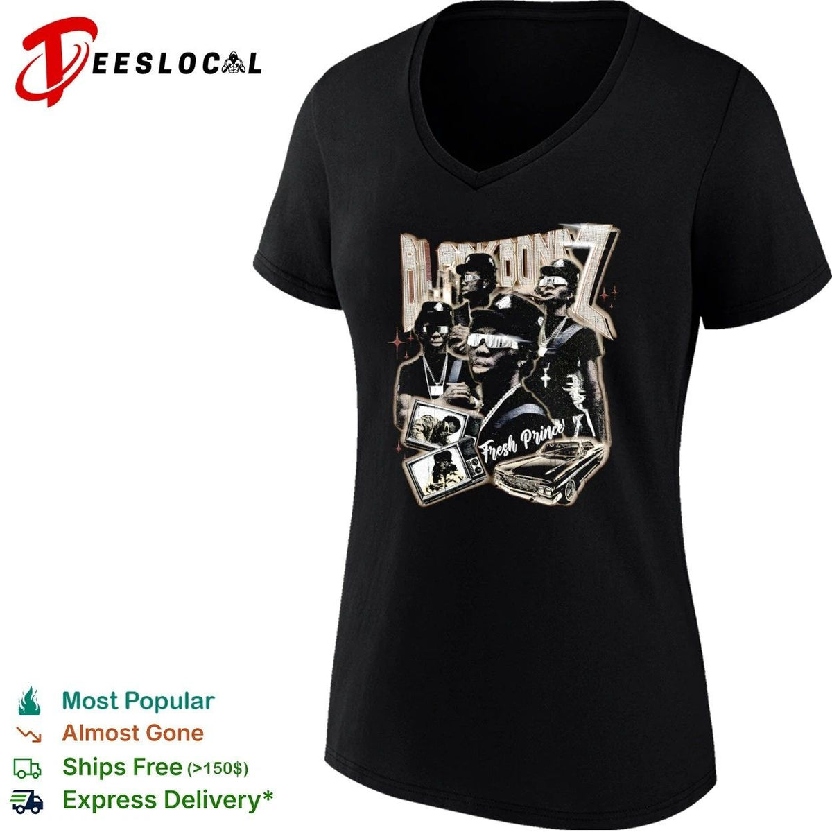Black Bonez Fresh Prince hip hop rap streetwear Unisex