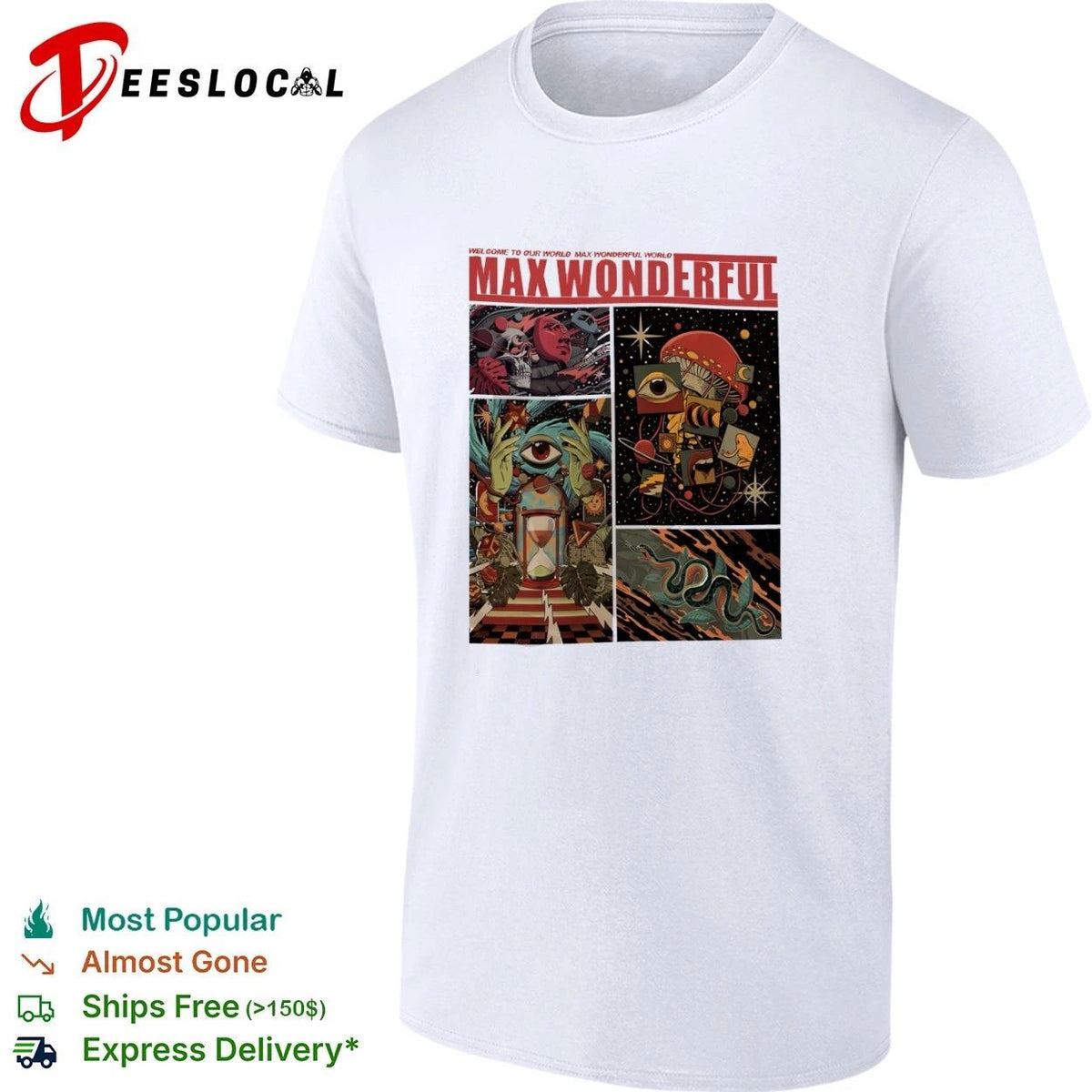 Max Wonderful Welcome to Our World surreal art Unisex