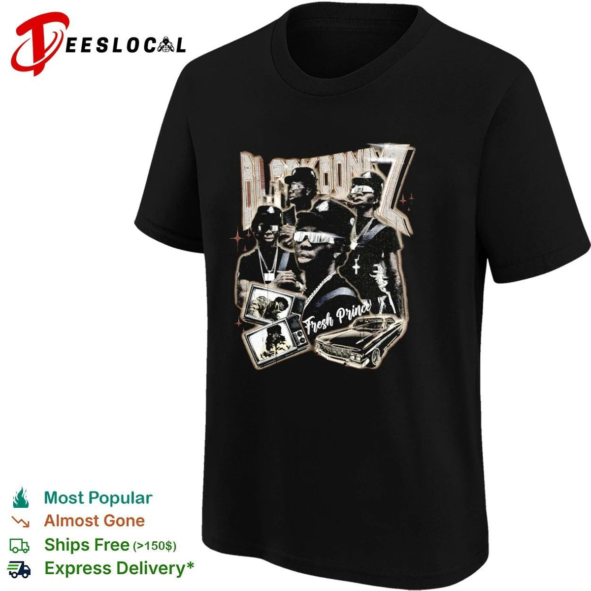 Black Bonez Fresh Prince hip hop rap streetwear Unisex