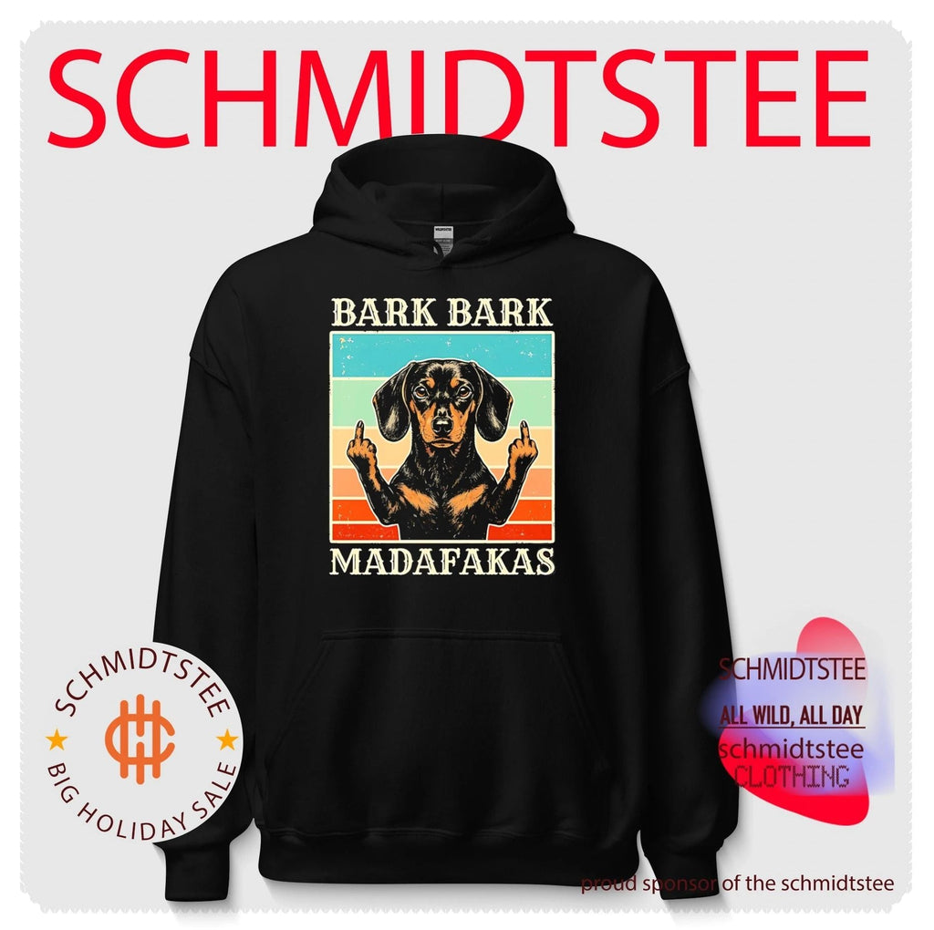 Bark Bark Madafakas middle finger dog funny shirt Unisex
