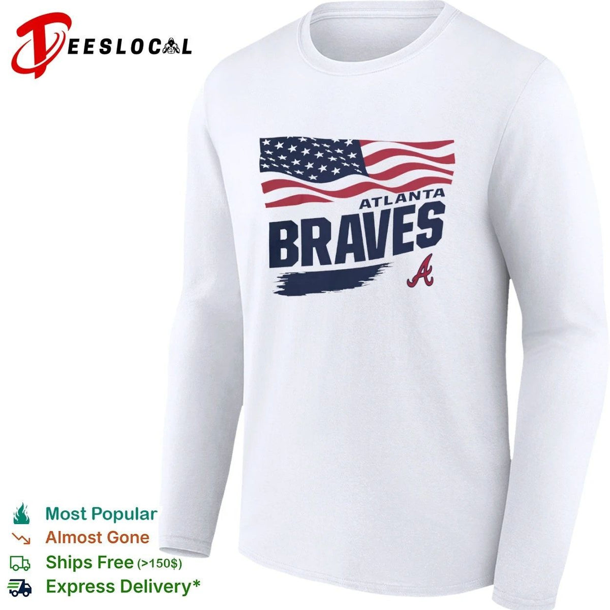 Atlanta Braves Waving Flag Atlanta Braves Unisex
