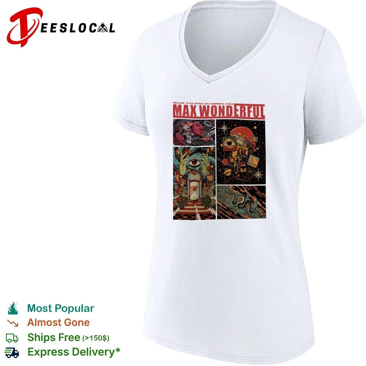 Max Wonderful Welcome to Our World surreal art Unisex