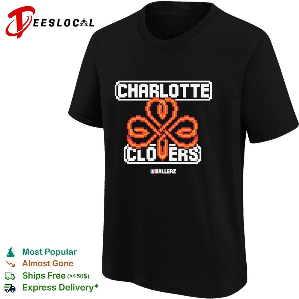 Charlotte Clovers Ballerz basketball pixel art Unisex