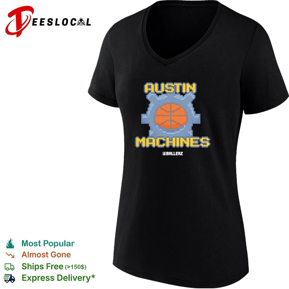 Austin Machines Ballerz basketball pixel art Unisex