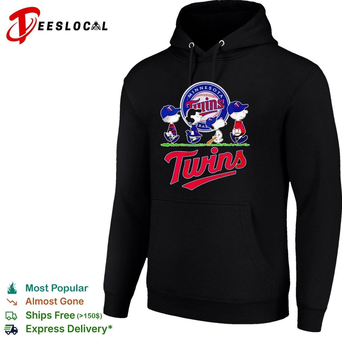 Peanuts Characters Minnesota Twins Baseball Unisex