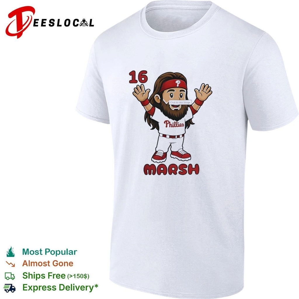 Brandon Marsh 16 Philadelphia Phillies Cartoon Unisex