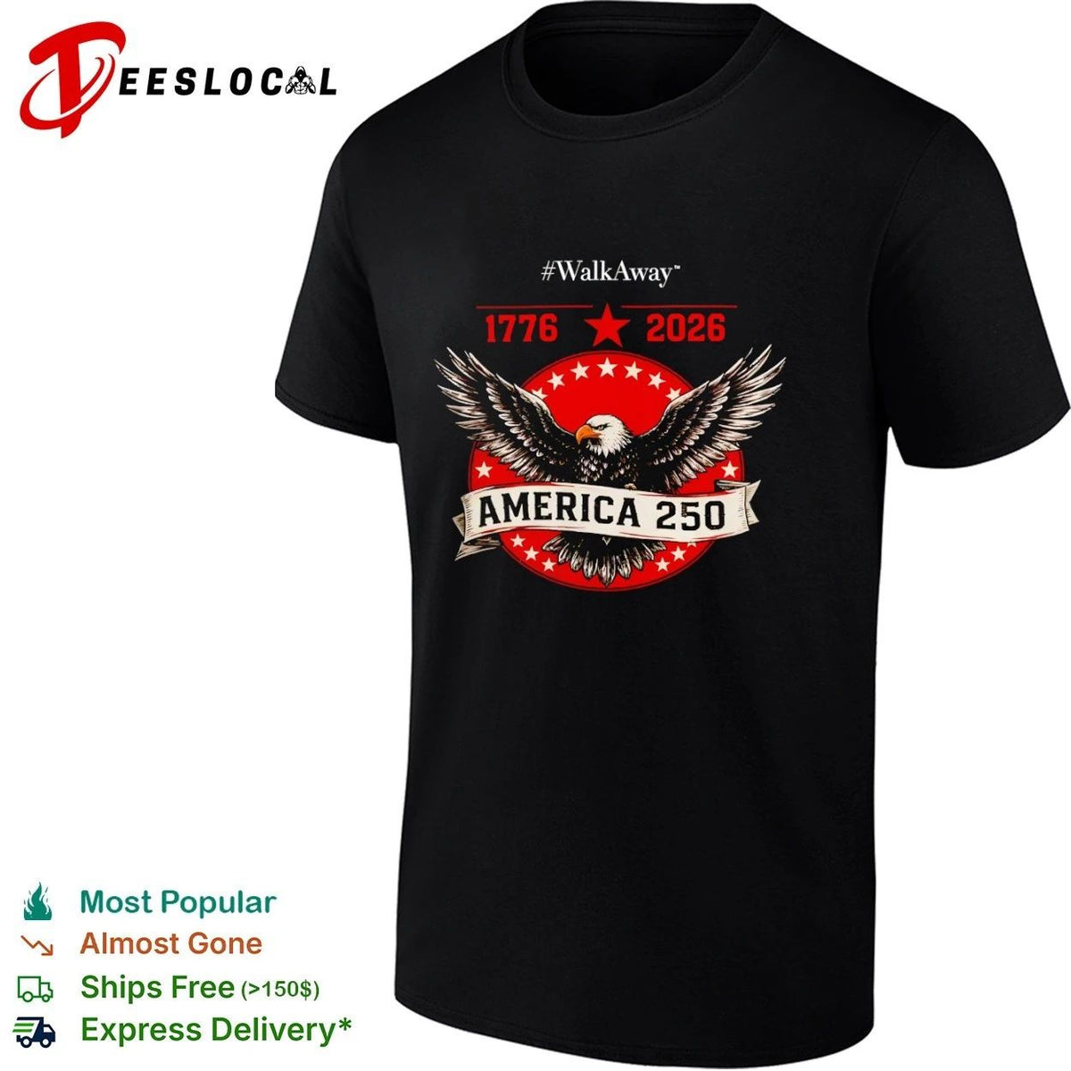 WalkAway America 250 1776 2026 Patriotic Eagle Unisex