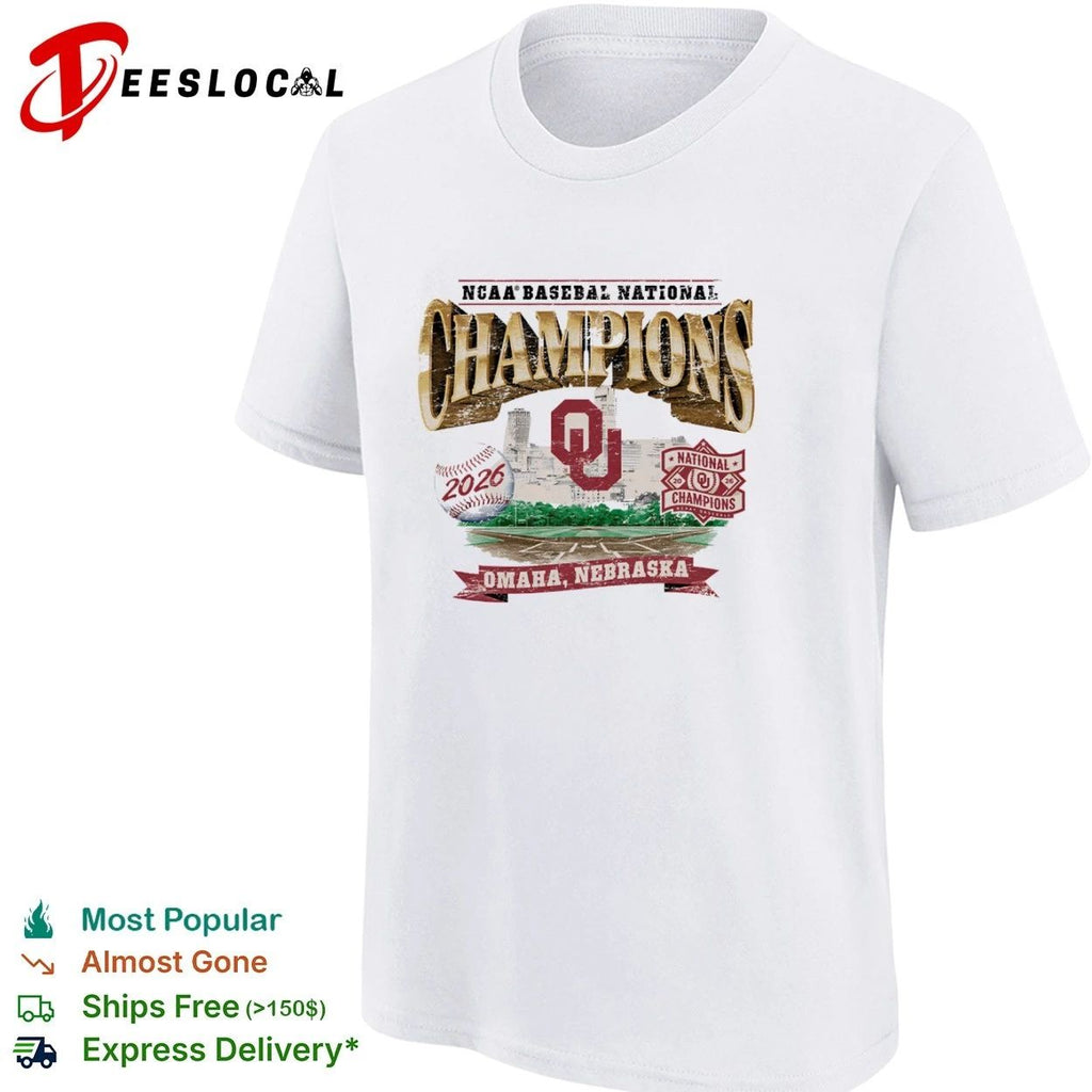 Oklahoma Sooners NCAA Baseball National Champions 2026 Omaha Nebraska Unisex