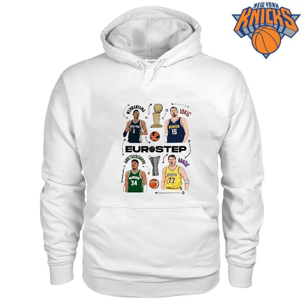 Eurostep Basketball Stars Wembanyama Jokic Antetokounmpo Doncic Cartoon shirt Unisex