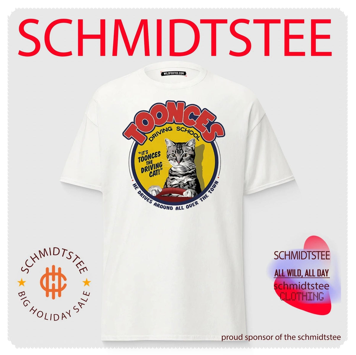 Toonces driving school it’s toonces the driving cat he drives around all over the town shirt