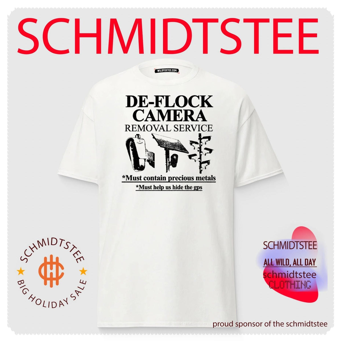 De-Flock Camera Removal Service surveillance shirt Unisex