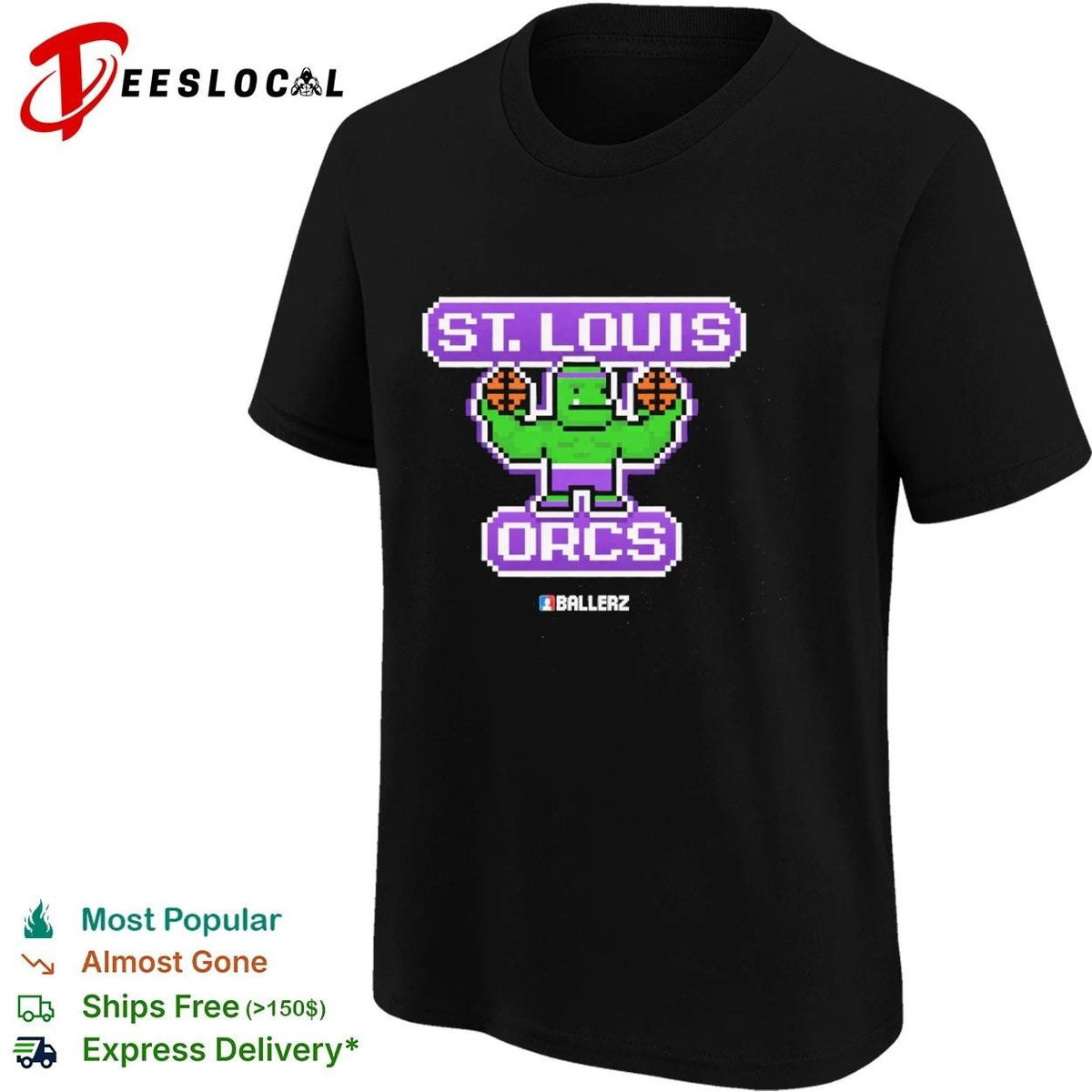 St Louis Orcs Ballerz basketball pixel art Unisex