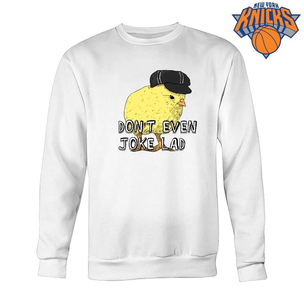 Dont Even Joke Lad Grumpy Yellow Chick Wearing Newsboy Cap Funny Meme Shirt Unisex