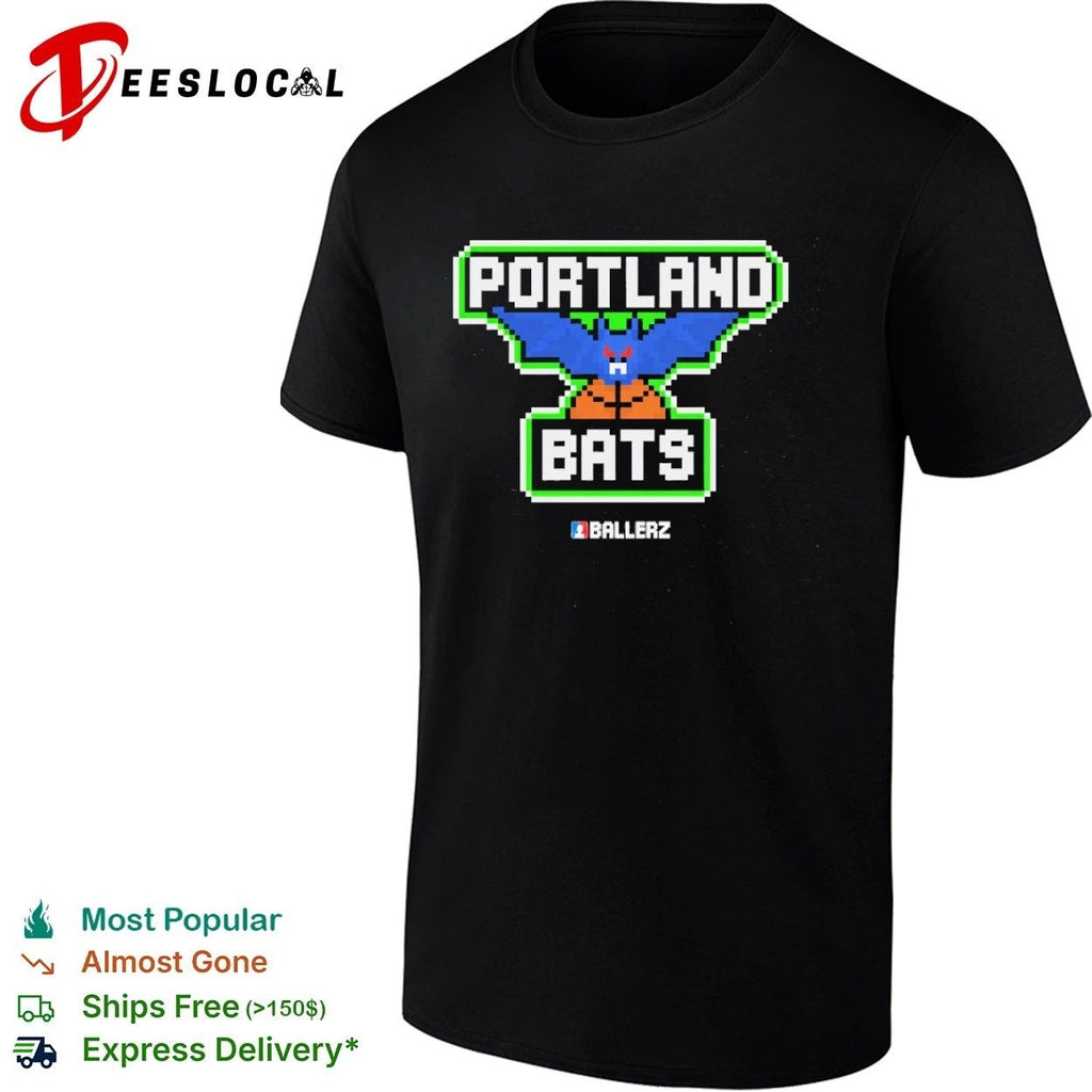 Portland Bats Ballerz Basketball Pixel Art Unisex