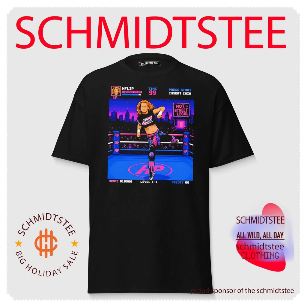 Bret Hart RetroMania Wrestling 16-bit style shirt Unisex