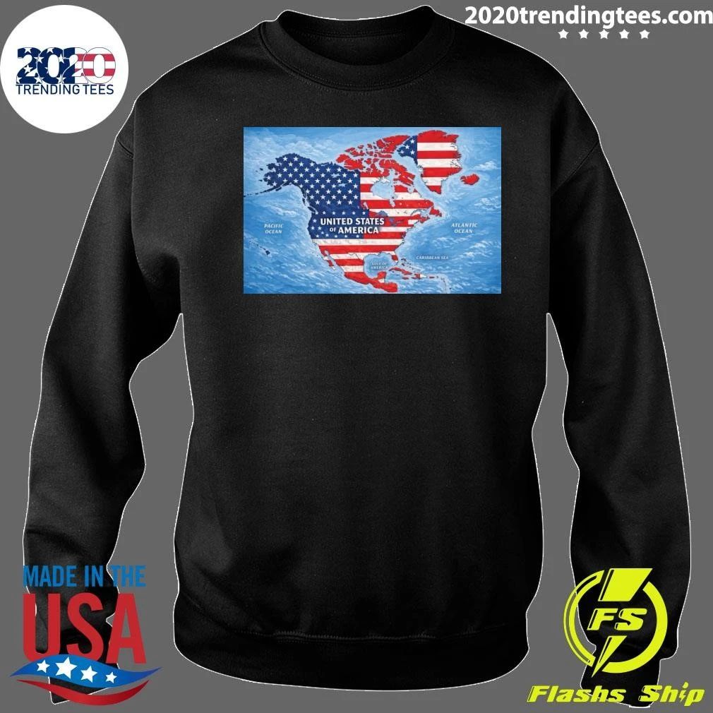 Donald Trump American Flag Map Covering Multiple Countries Shirt