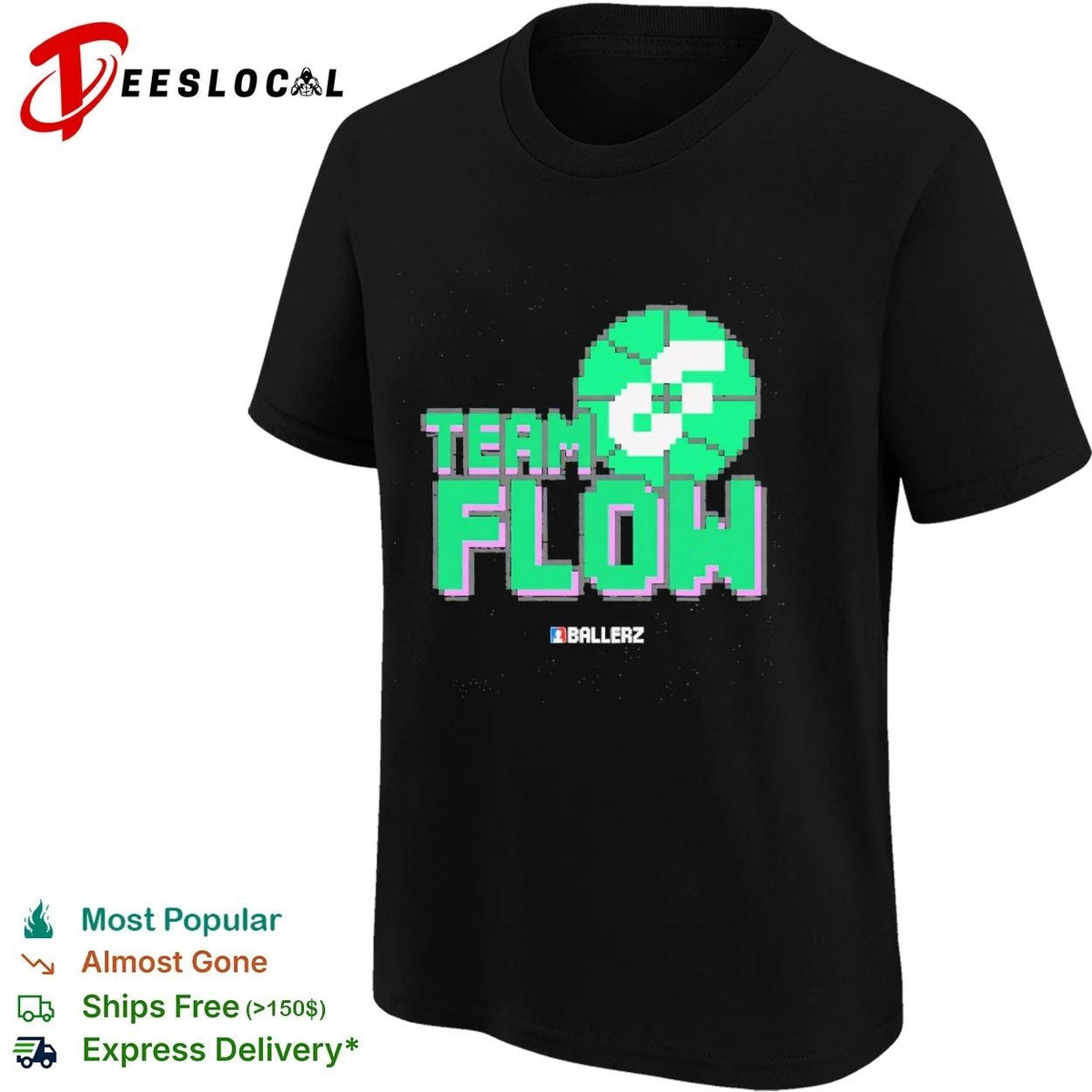Team Flow Ballerz basketball pixel art Unisex